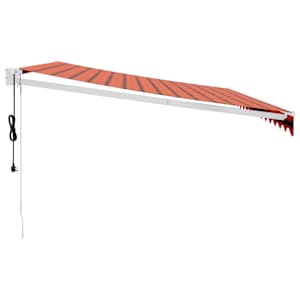 Automatická zatahovací markýza oranžová a hnědá 4,5 x 3 m - obrázek 4