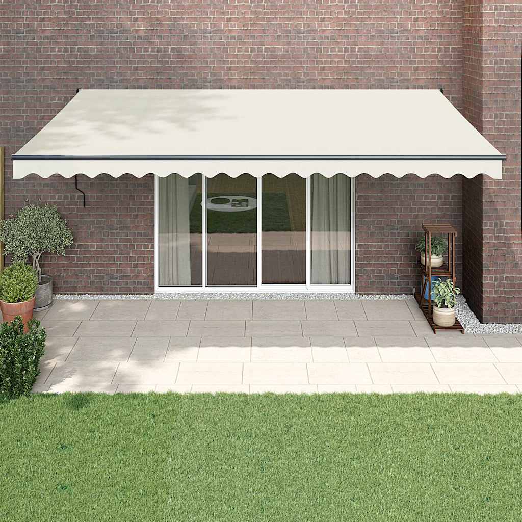 vidaXL Elektrische Markise mit Kurbel Creme 5x3 m