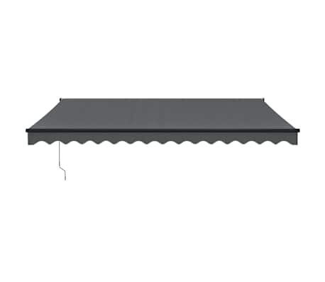 vidaXL Zwijana markiza, automatyczna, antracytowa, 4x3 m