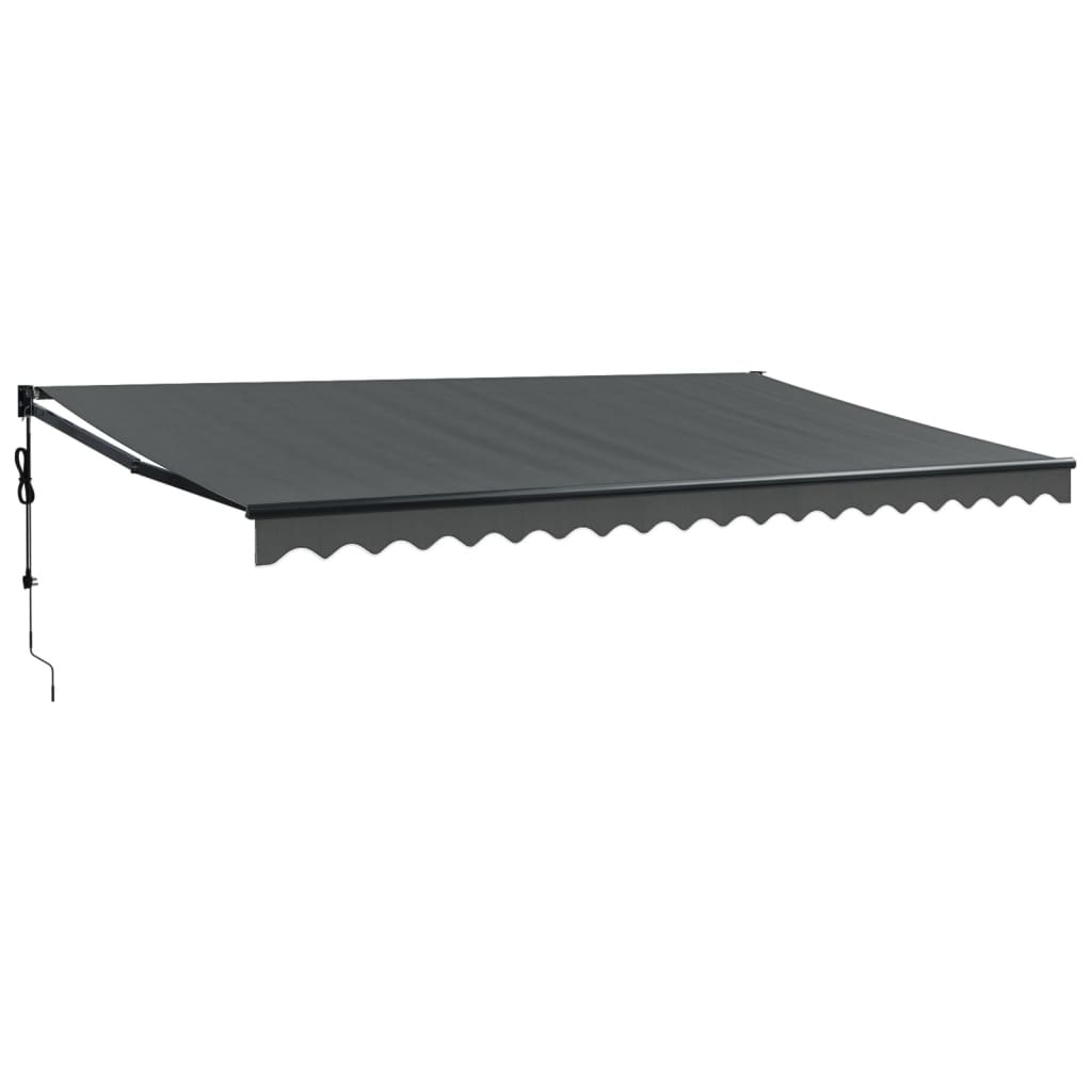 vidaXL Automatická zatahovací markýza antracitová 5 x 3 m