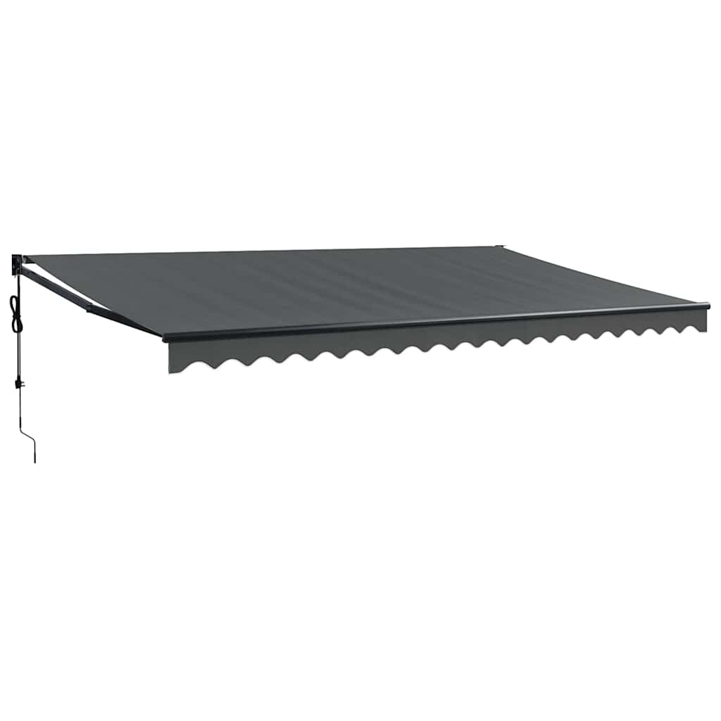 vidaXL Automatická zaťahovacia markíza, antracitová 5x3 m