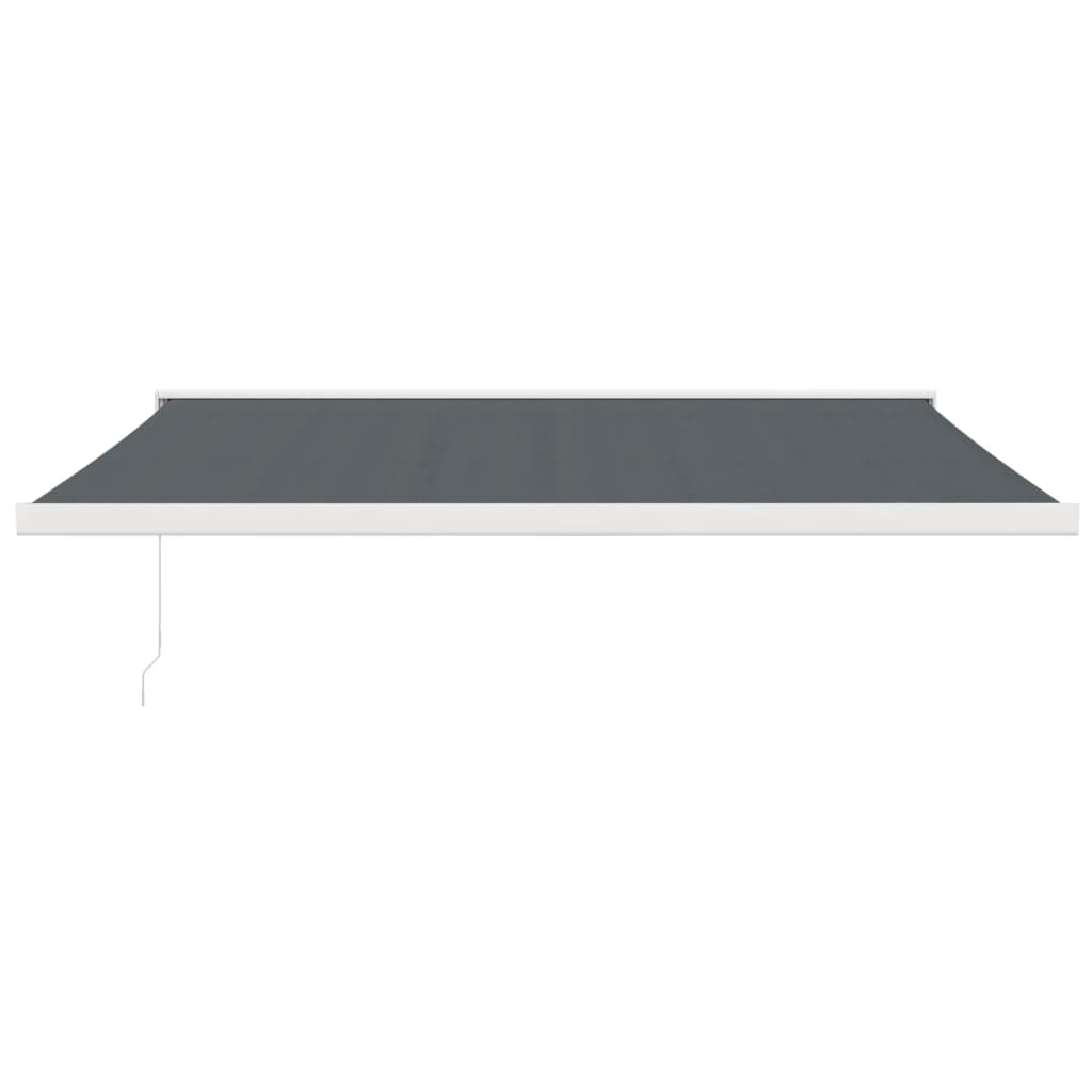 vidaXL Luifel uittrekbaar 4x3 m stof en aluminium antracietkleurig afbeelding