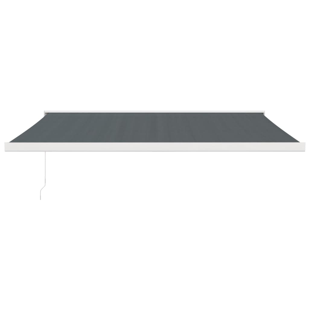 vidaXL Luifel uittrekbaar 4,5x3 m stof en aluminium antracietkleurig