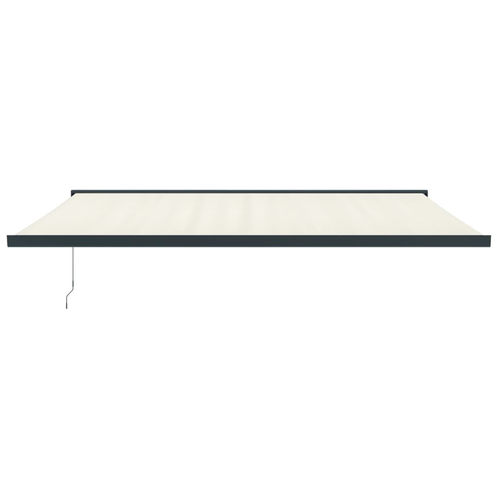 vidaXL - Luifel - uittrekbaar - 5x3 - m - stof - en - aluminium - crèmekleurig