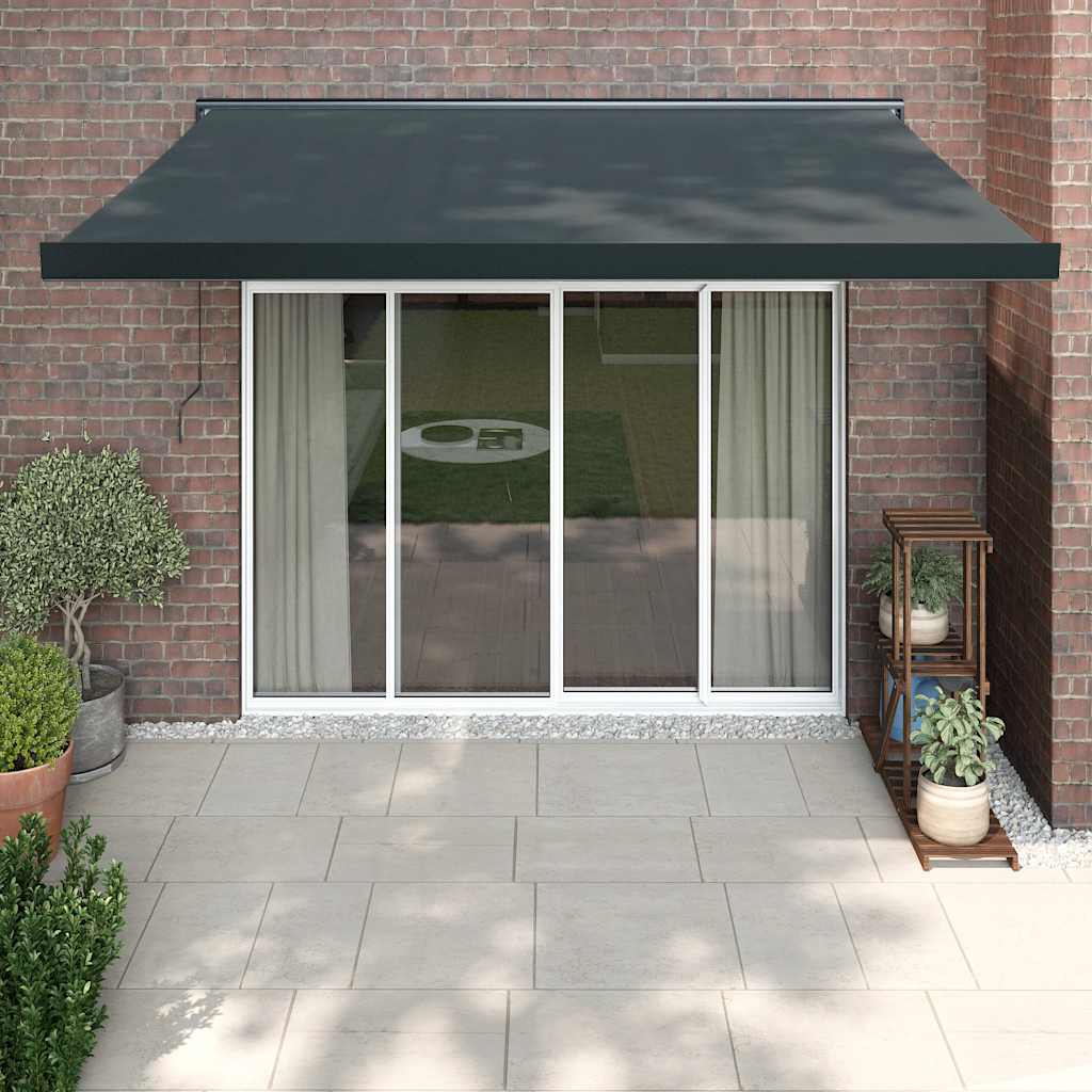 vidaXL Copertină retractabilă, antracit, 3x2,5 m, textil și aluminiu