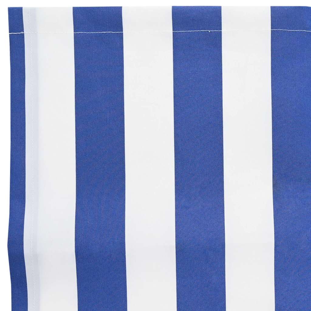 Luifel uittrekbaar 3,5x2,5 m stof en aluminium blauw en wit image 11