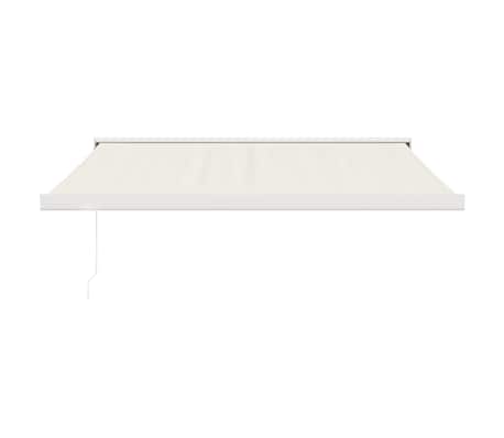 vidaXL Sis&auml;&auml;nkelattava markiisi kerma 3x2,5 m kangas/alumiini