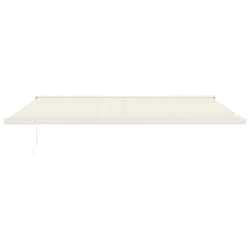 vidaXL Toldo retr&aacute;ctil aluminio y tela color crema 5x3 m