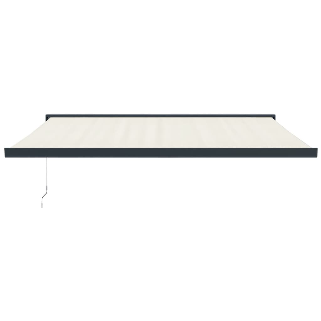 vidaXL Copertină retractabilă, crem, 4x3 m, textil și aluminiu