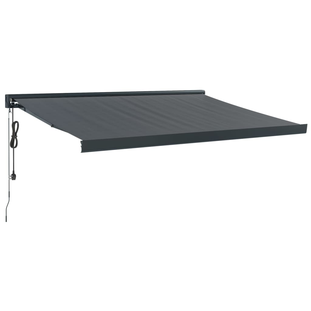 vidaXL Luifel uittrekbaar 3x2,5 m stof en aluminium antracietkleurig