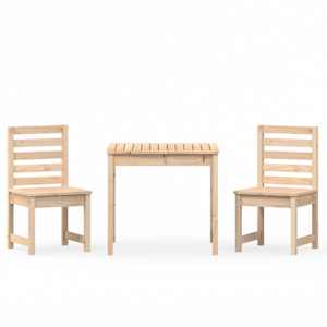 3dílný zahradní bistro set masivní borové dřevo - obrázek 2