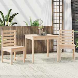 3dílný zahradní bistro set masivní borové dřevo - obrázek 3