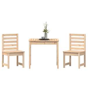 3dílný zahradní bistro set masivní borové dřevo - obrázek 4