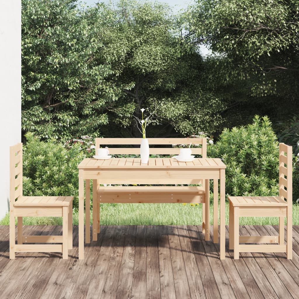 vidaXL Set de dining pentru grădină, 4 piese, lemn masiv de pin