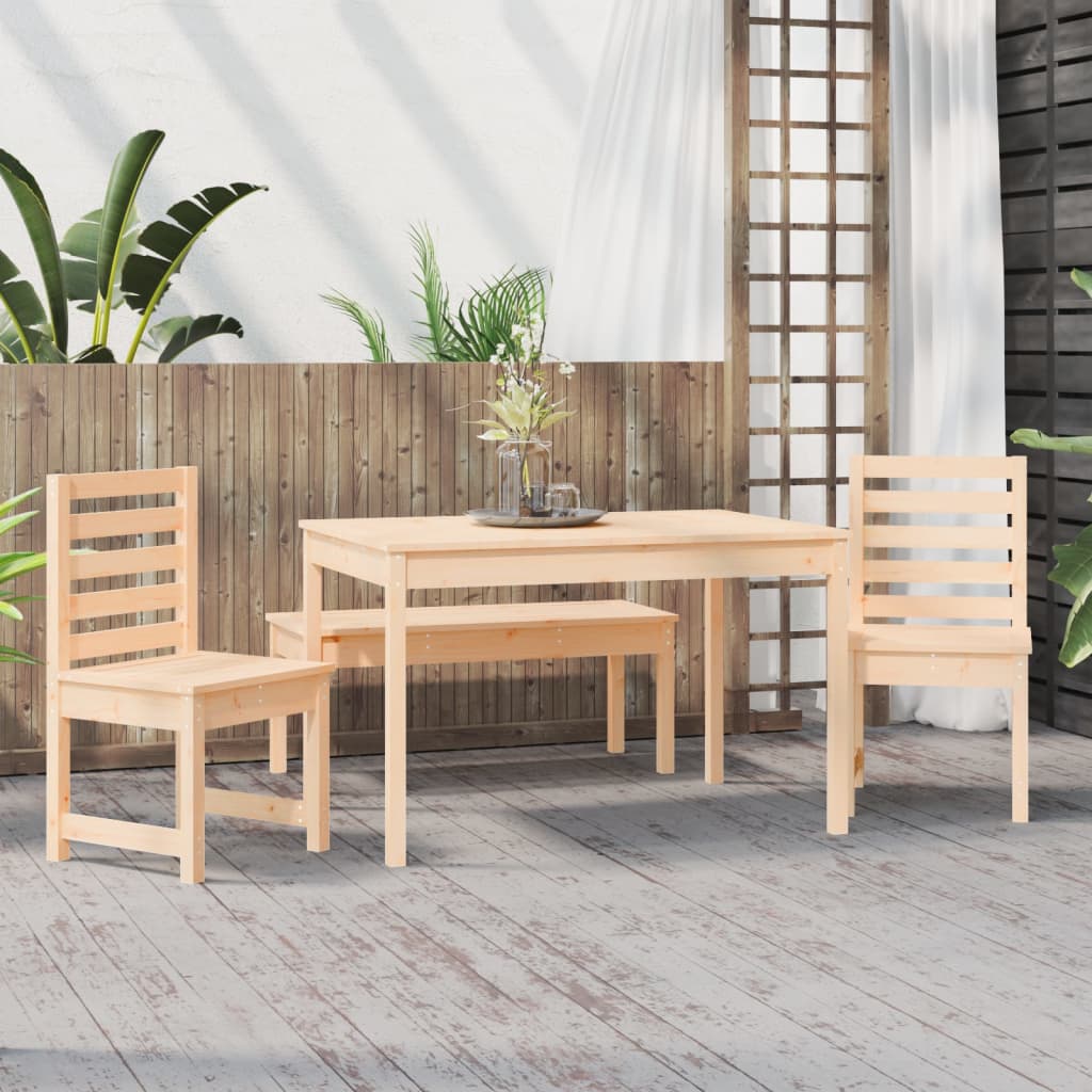 vidaXL 4-delige Tuinset massief teakhout afbeelding