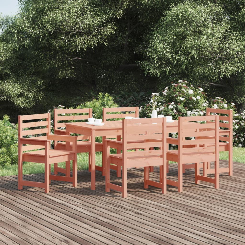 vidaXL Set cu masă de grădină, 7 piese, lemn masiv douglas