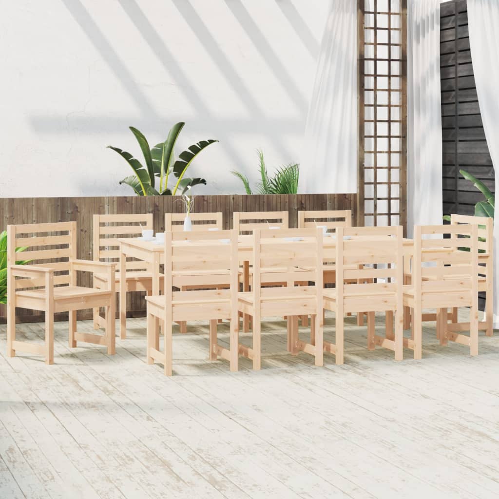 vidaXL 11-delige Tuinset massief grenenhout afbeelding
