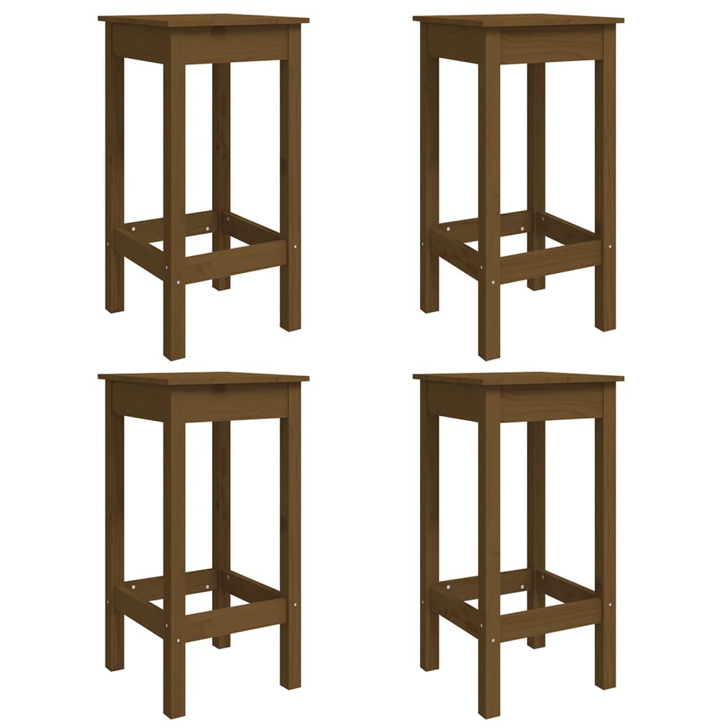 Set Bar Da Giardino 5 Pz Miele In Legno Massello Di Pino VidaXL 17 width=274