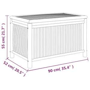 Zahradní úložný box 90 x 52 x 55 cm bambus - obrázek 8