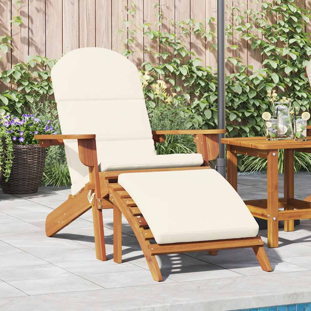 vidaXL Adirondack-Gartenstuhl mit Fußstütze Massivholz Akazie