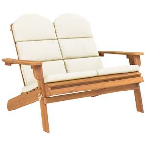 Zahradní lavice Adirondack s poduškami 126 cm masivní akácie - obrázek 2