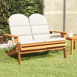 Zahradní lavice Adirondack s poduškami 126 cm masivní akácie - obrázek 1