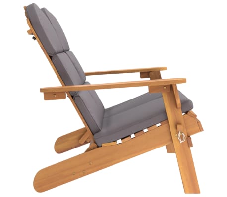 vidaXL Adirondack-havebænk med hynder 126 cm massivt akacietræ | vidaXL.dk