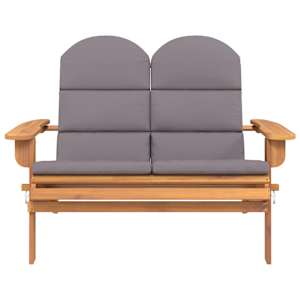 Zahradní lavice Adirondack s poduškami 126 cm masivní akácie - obrázek 3