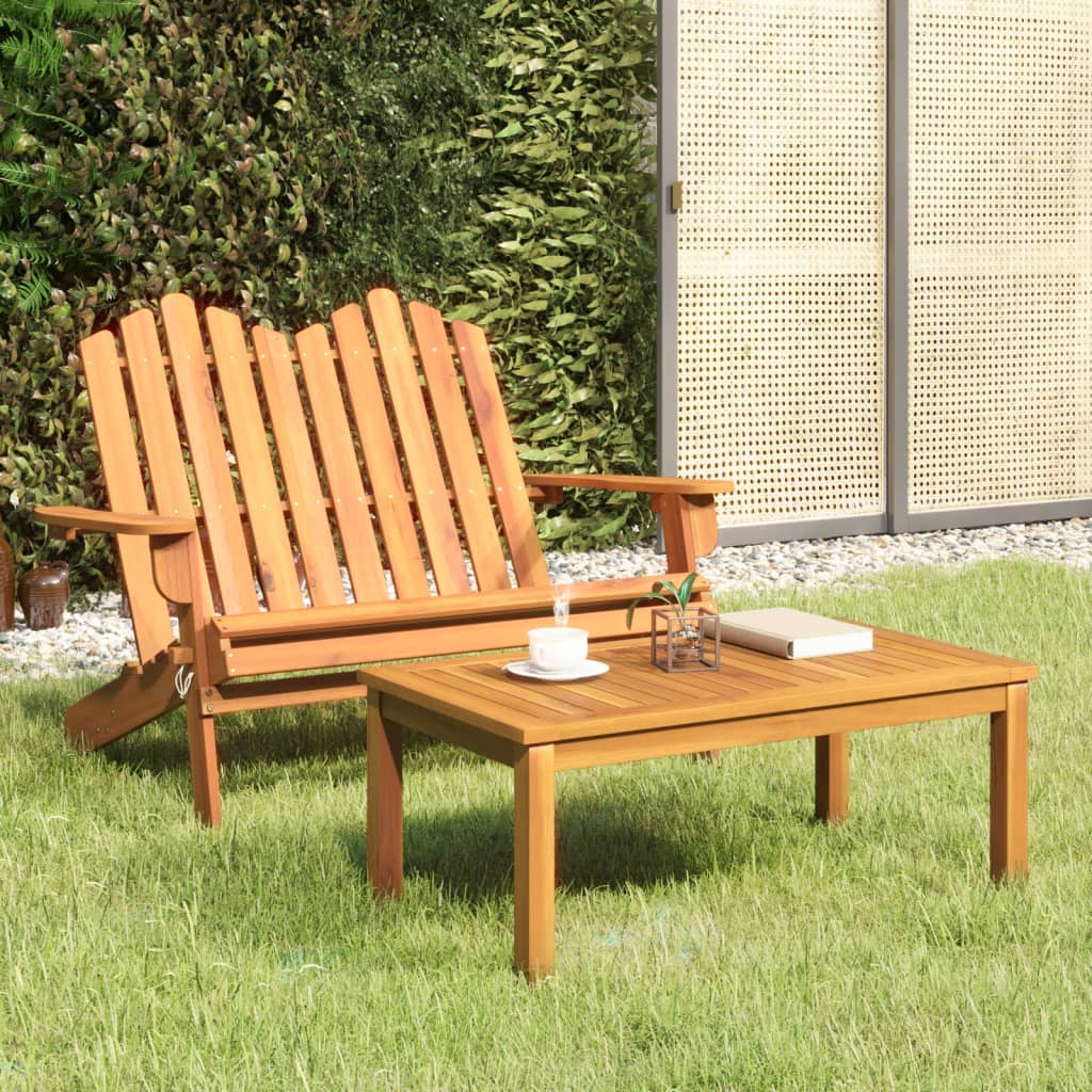 Vidaxl Set Mobilier De Gradina Adirondack, 2 Piese, Lemn Masiv Acacia