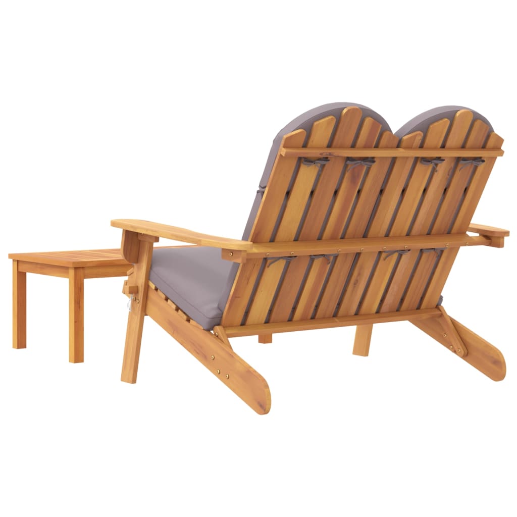 imagem de vidaXL Conjunto lounge de jardim Adirondack 2pcs acácia maciça6