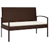 vidaXL aiapink istmepadjaga, pruun, 105 cm, pol&uuml;rotang