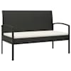vidaXL aiapink istmepadjaga, must, 105 cm, pol&uuml;rotang