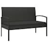 vidaXL aiapink istmepadjaga, must, 105 cm, pol&uuml;rotang
