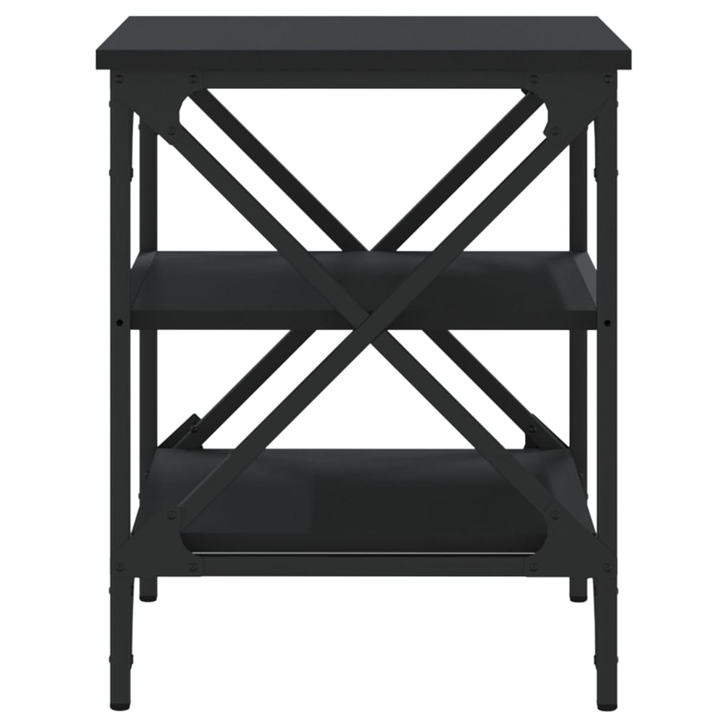  Bočný stolík čierny 40x42x50 cm spracované drevo