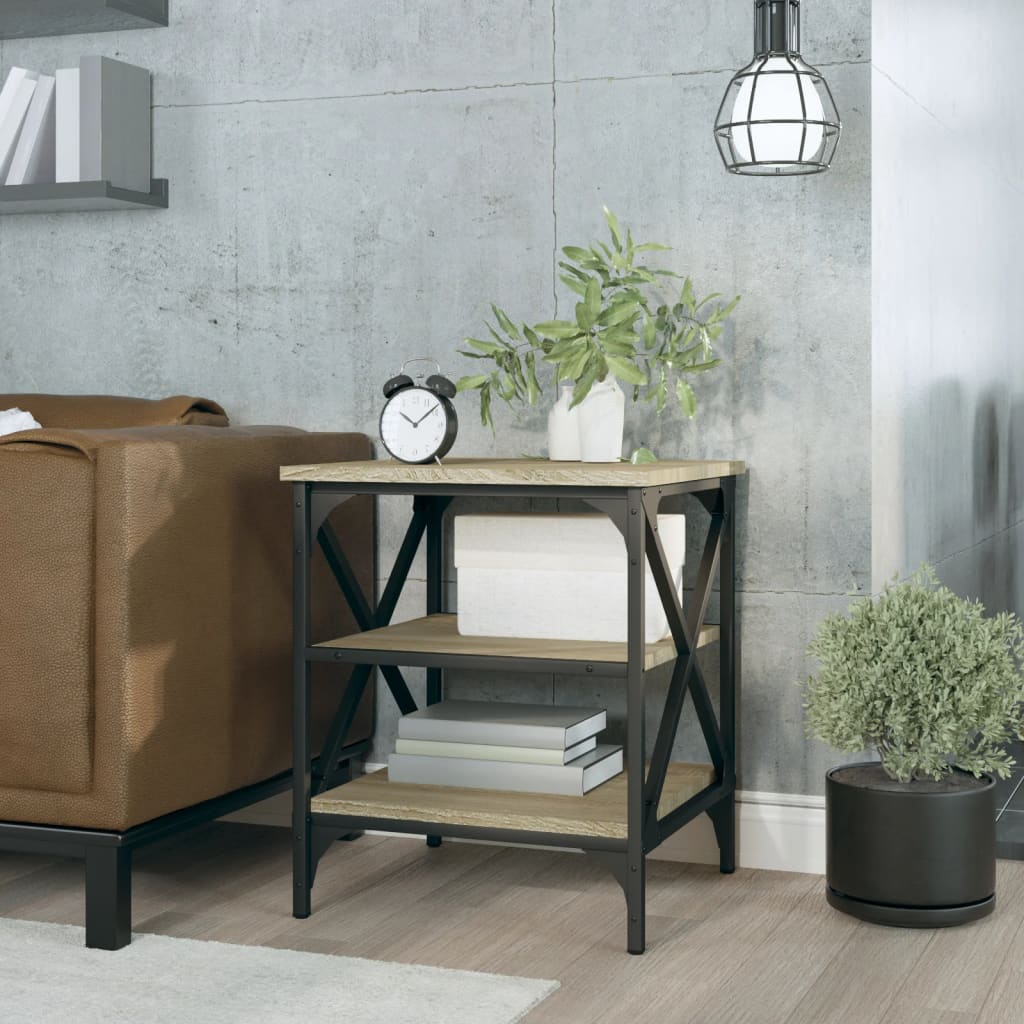 vida XL Beistelltisch Sonoma-Eiche 40x 42x 50 cm Holzwerkstoff
