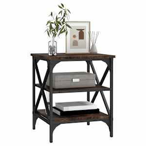 Odkládací stolek kouřový dub 40 x 42 x 50 cm kompozitní dřevo - obrázek 4