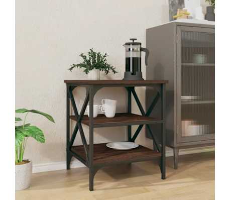 vidaXL Side Table Brown Oak 40x42x50 cm Engineered Wood