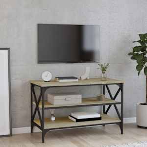TV skříňka dub sonoma 80 x 40 x 50 cm kompozitní dřevo - obrázek 1