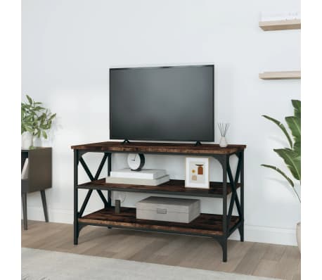 vidaXL M&oacute;vel de TV 80x40x50 cm derivados de madeira carvalho fumado