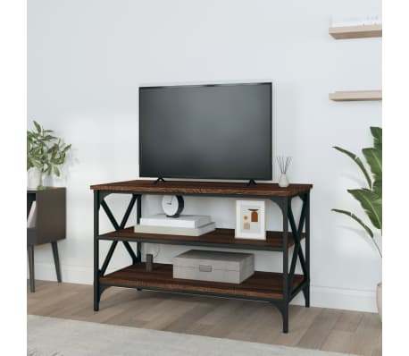 vidaXL TV Cabinet Brown Oak 80x40x50 cm Engineered Wood
