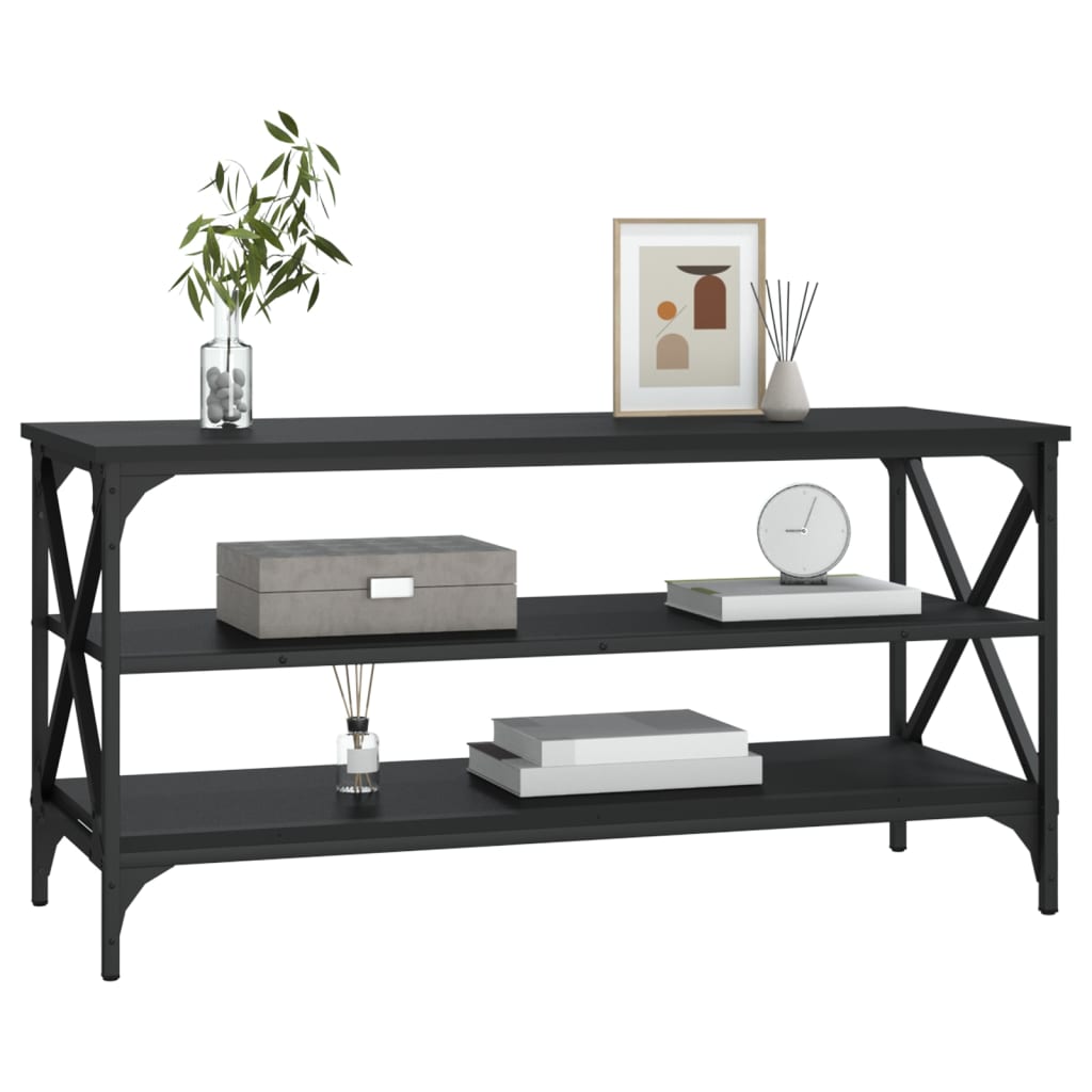 vidaXL Tv-meubel 100x40x50 cm bewerkt hout zwart afbeelding