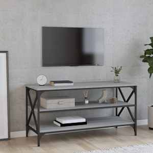 TV skříňka šedá sonoma 100 x 40 x 50 cm kompozitní dřevo - obrázek 1