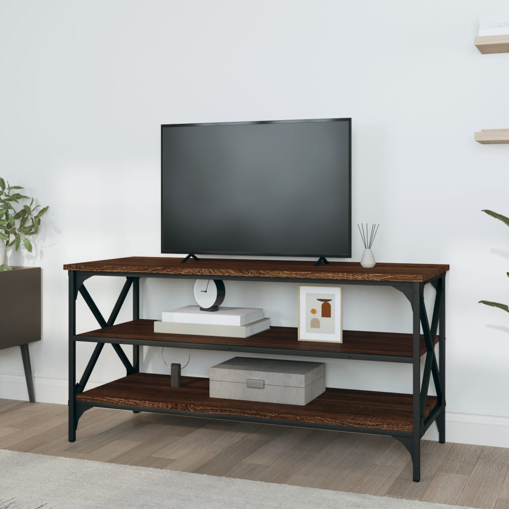  TV skrinka hnedý dub 100x40x50 cm spracované drevo
