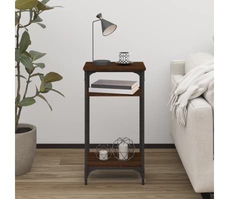 vidaXL galdiņ&scaron;, brūna ozolkoka, 40x30x75 cm, inženierijas koks