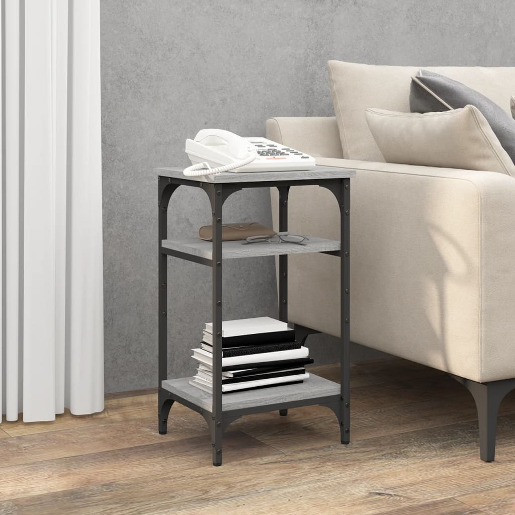 vida XL Beistelltisch Grau Sonoma 35x 30x 60 cm Holzwerkstoff