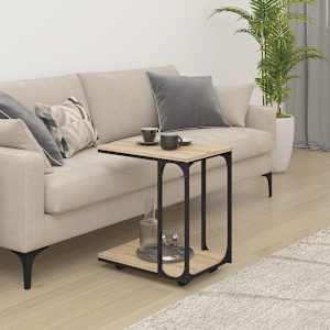 Odkládací stolek na kolečkách dub sonoma 50x35x55,5 cm kompozit - obrázek 3