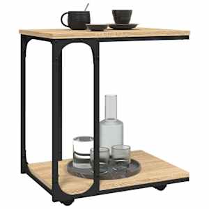 Odkládací stolek na kolečkách dub sonoma 50x35x55,5 cm kompozit - obrázek 4