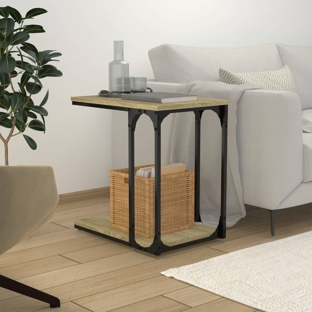 vida XL Beistelltisch Sonoma-Eiche 50x 35x 52 cm Holzwerkstoff