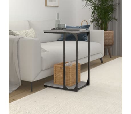 vidaXL Странична маса, cив сонома, 40x30x60 см, инженерно дърво