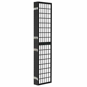 Skládací 6dílný paraván v japonském stylu 240 x 170 cm černý - obrázek 4